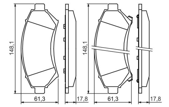 Brake Pad Set, disc brake BP235 Bosch, Image 2