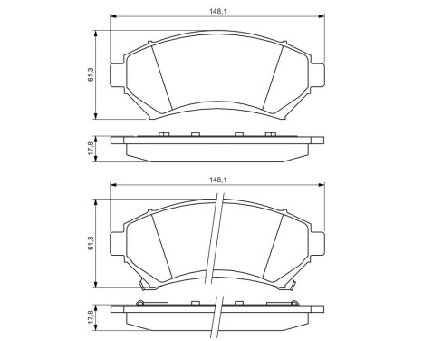 Brake Pad Set, disc brake BP235 Bosch, Image 7