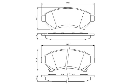 Brake Pad Set, disc brake BP235 Bosch, Image 7
