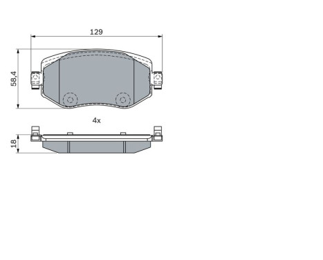 Brake Pad Set, disc brake BP2350 Bosch, Image 7