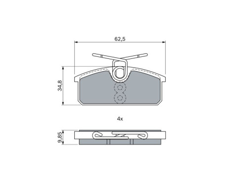 Brake Pad Set, disc brake BP2352 Bosch, Image 5