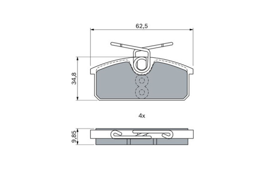 Brake Pad Set, disc brake BP2352 Bosch, Image 5