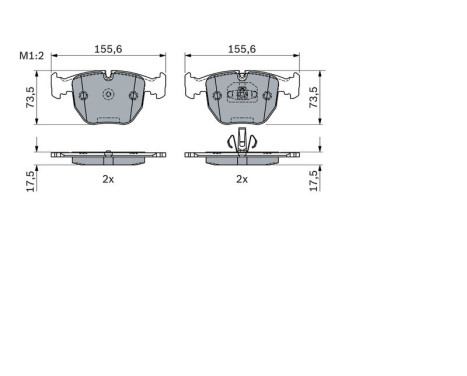 Brake Pad Set, disc brake BP2353 Bosch, Image 7