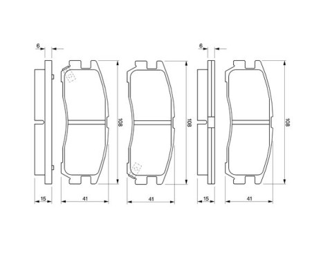 Brake Pad Set, disc brake BP236 Bosch, Image 7