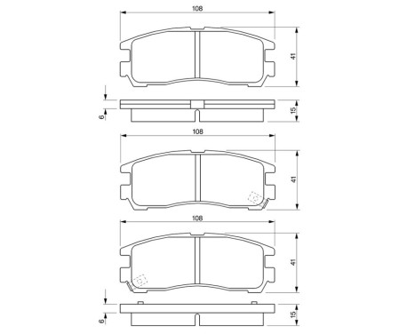 Brake Pad Set, disc brake BP236 Bosch, Image 8