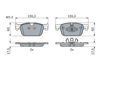 Brake Pad Set, disc brake BP2360 Bosch, Image 7