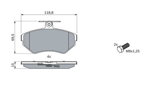 Brake Pad Set, disc brake BP237 Bosch, Image 5