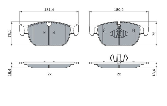Brake Pad Set, disc brake BP2383 Bosch, Image 5