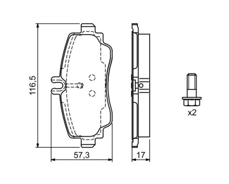 Brake Pad Set, disc brake BP239 Bosch, Image 7