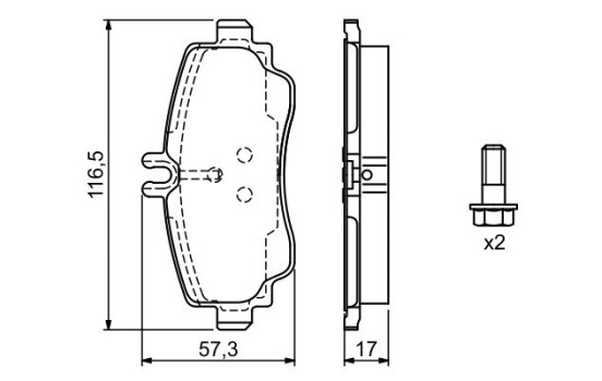 Brake Pad Set, disc brake BP239 Bosch, Image 3