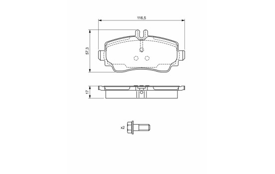 Brake Pad Set, disc brake BP239 Bosch, Image 8