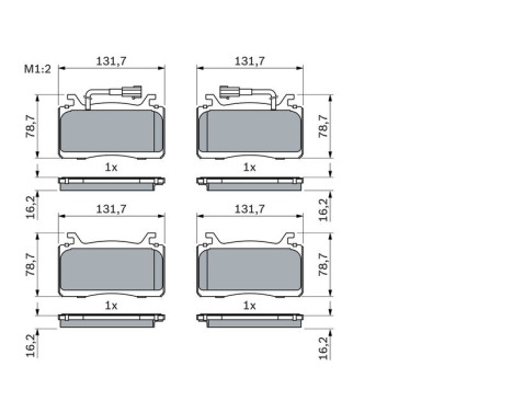 Brake Pad Set, disc brake BP2396 Bosch