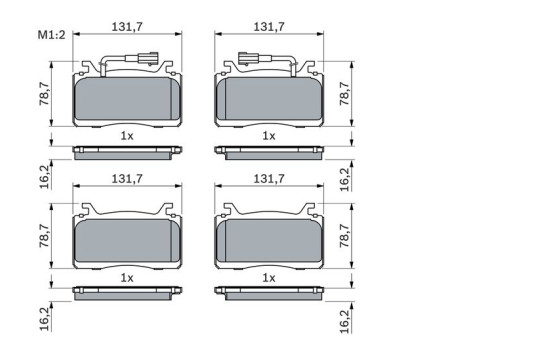 Brake Pad Set, disc brake BP2396 Bosch