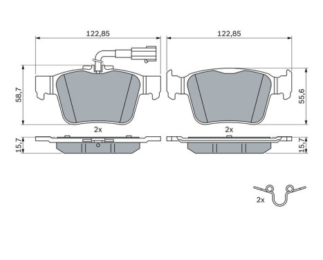 Brake Pad Set, disc brake BP2397 Bosch, Image 7