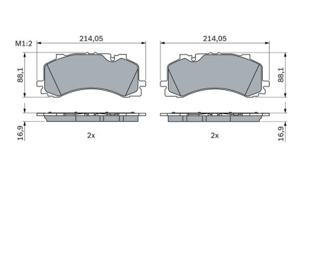 Brake Pad Set, disc brake BP2402 Bosch, Image 7