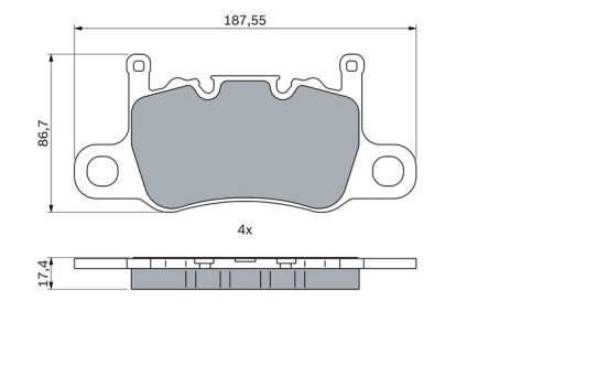Brake pad set, disc brake BP2403 Bosch, Image 5