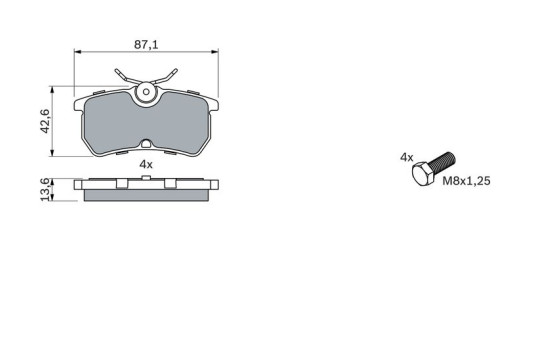Brake Pad Set, disc brake BP241 Bosch, Image 4
