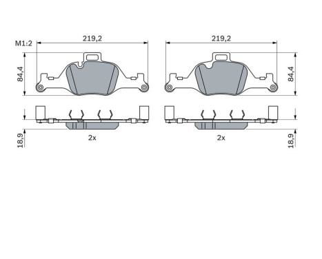 Brake Pad Set, disc brake BP2410 Bosch, Image 7