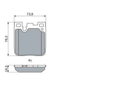 Brake Pad Set, disc brake BP2413 Bosch, Image 7