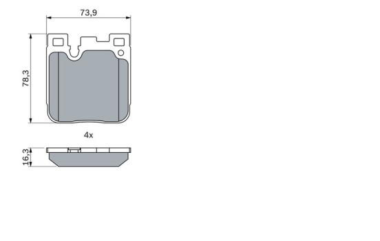 Brake Pad Set, disc brake BP2413 Bosch, Image 7