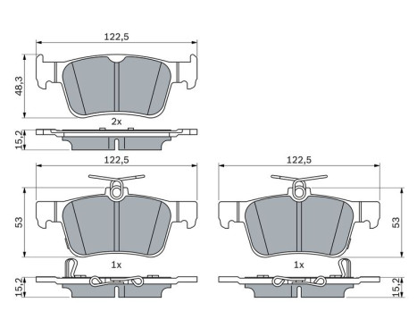 Brake Pad Set, disc brake BP2420 Bosch, Image 7