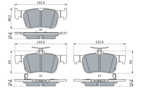 Brake Pad Set, disc brake BP2420 Bosch, Image 7