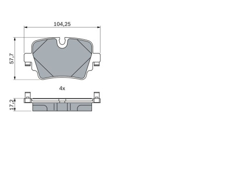Brake Pad Set, disc brake BP2429 Bosch, Image 5