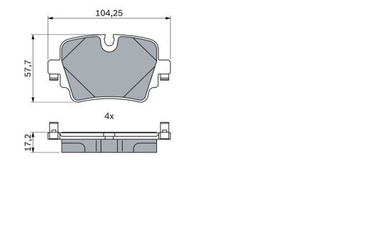 Brake Pad Set, disc brake BP2429 Bosch, Image 5