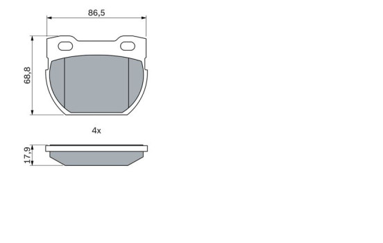 Brake Pad Set, disc brake BP2430 Bosch, Image 5