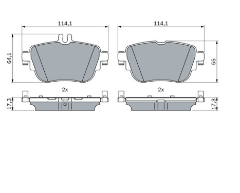 Brake Pad Set, disc brake BP2435 Bosch, Image 7