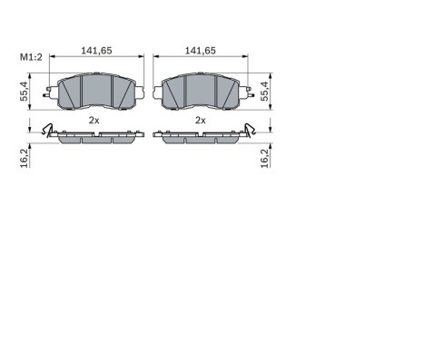 Brake Pad Set, disc brake BP2438 Bosch, Image 7