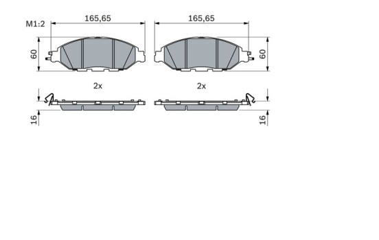 Brake Pad Set, disc brake BP2439 Bosch, Image 7