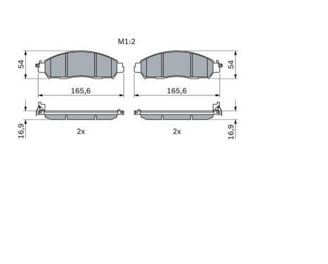 Brake Pad Set, disc brake BP2440 Bosch, Image 7