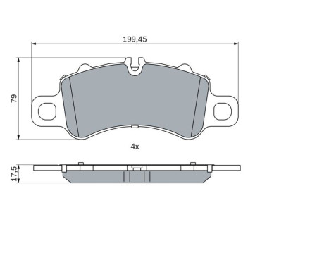 Brake Pad Set, disc brake BP2448 Bosch, Image 5