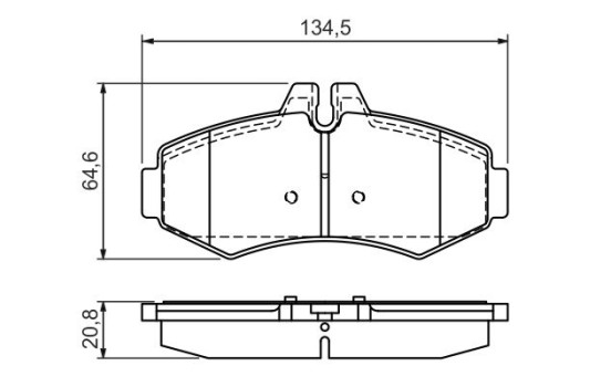 Brake Pad Set, disc brake BP245 Bosch, Image 4