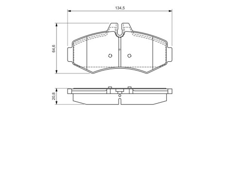 Brake Pad Set, disc brake BP245 Bosch, Image 6