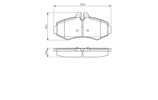 Brake Pad Set, disc brake BP245 Bosch, Image 6