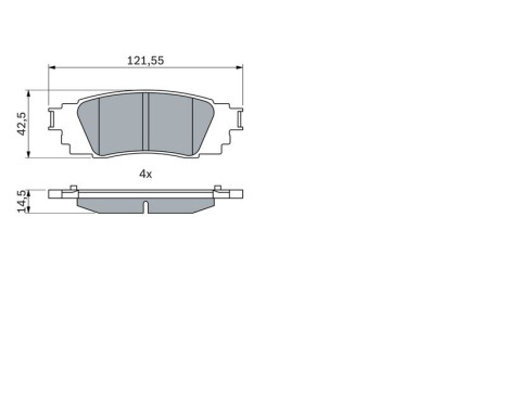 Brake Pad Set, disc brake BP2455 Bosch, Image 7