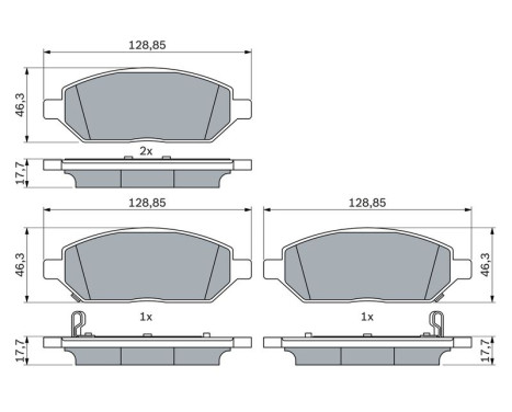 Brake Pad Set, disc brake BP2465 Bosch, Image 7