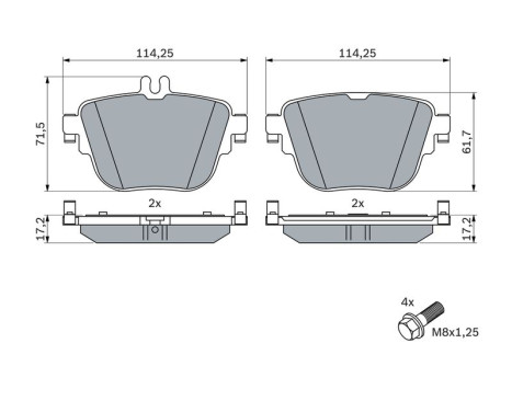 Brake Pad Set, disc brake BP2481 Bosch, Image 7