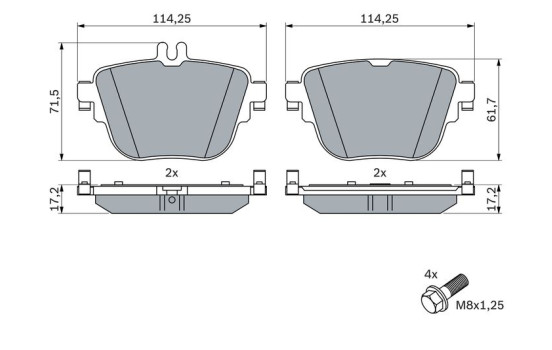 Brake Pad Set, disc brake BP2481 Bosch, Image 7