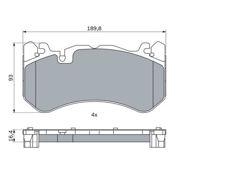 Brake Pad Set, disc brake BP2484 Bosch, Image 5