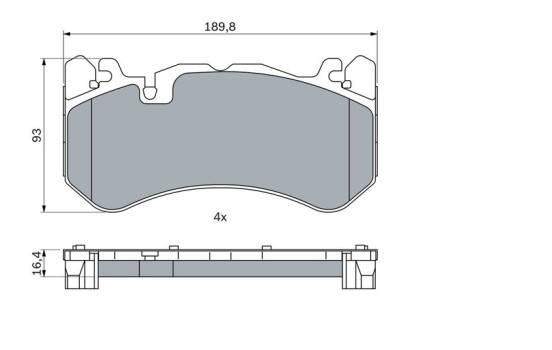 Brake Pad Set, disc brake BP2484 Bosch, Image 5