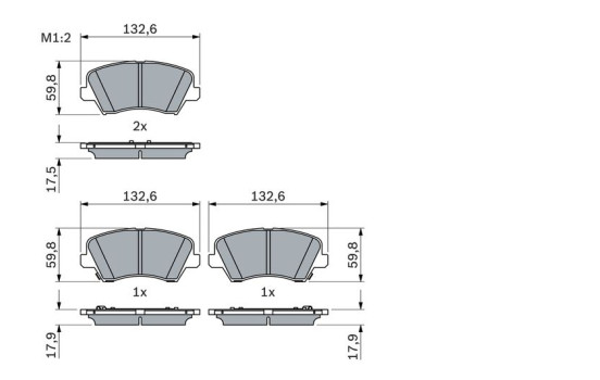 Brake Pad Set, disc brake BP2486 Bosch, Image 5
