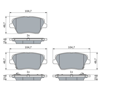 Brake Pad Set, disc brake BP2487 Bosch, Image 7