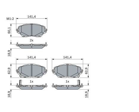 Brake Pad Set, disc brake BP2488 Bosch, Image 7