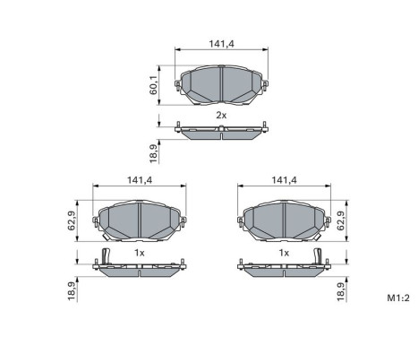 Brake Pad Set, disc brake BP2488 Bosch, Image 7