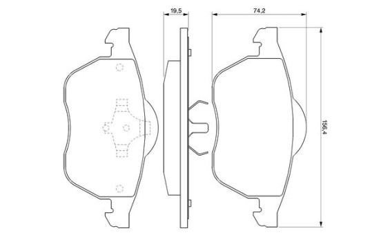 Brake Pad Set, disc brake BP249 Bosch, Image 7