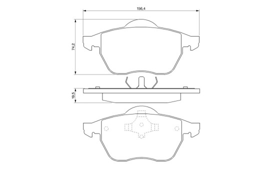 Brake Pad Set, disc brake BP249 Bosch, Image 8