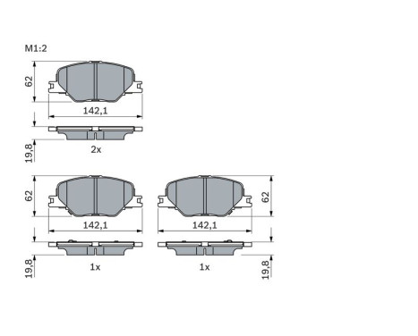 Brake Pad Set, disc brake BP2491 Bosch, Image 7